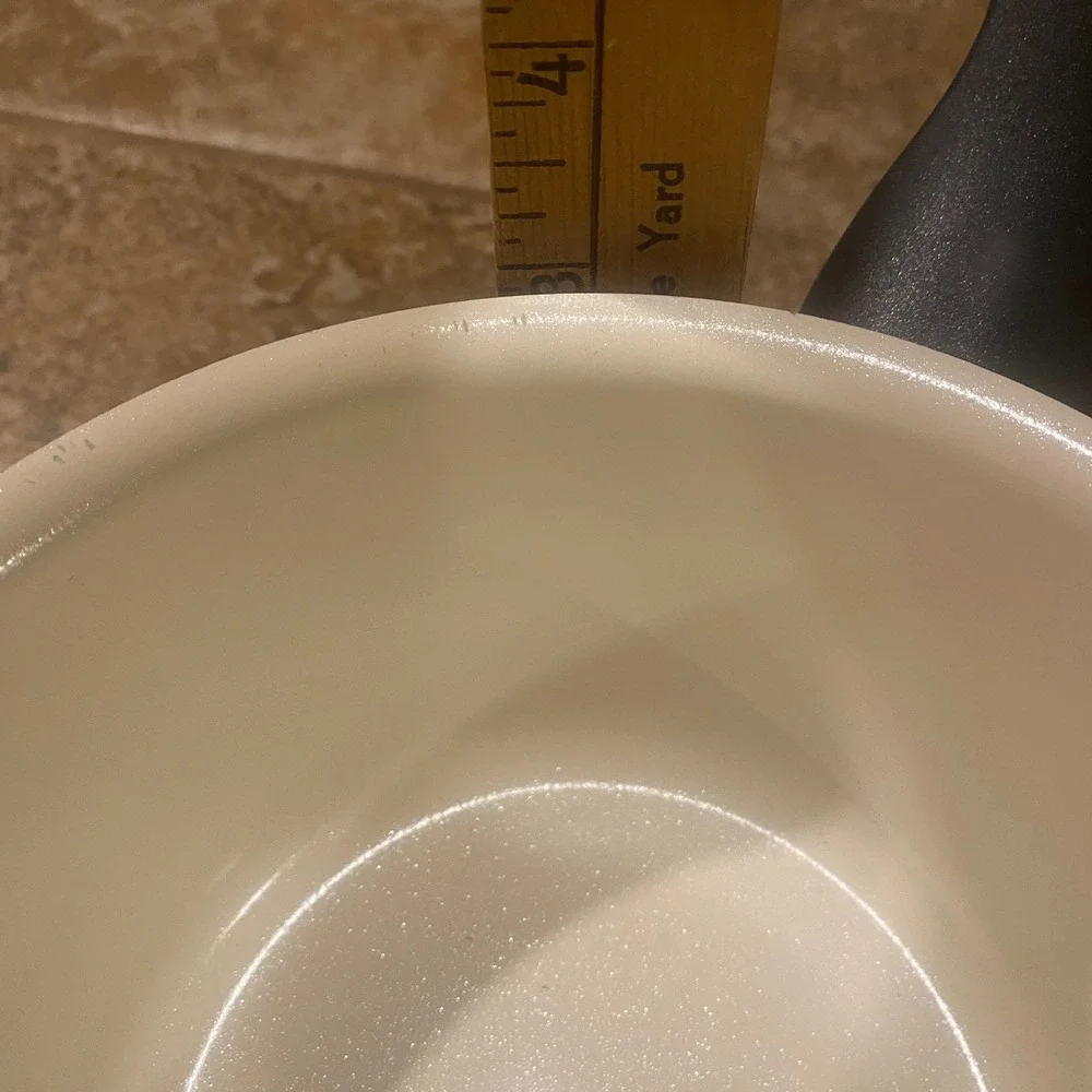 GreenPan Saucepan Small Blue Cream Good Ceramic Nonstick Glass Lid 6.25in